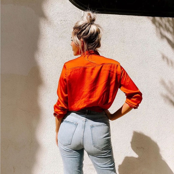 Agolde Riley High Rise Straight Crop, Size 26 - Picture 2 of 3